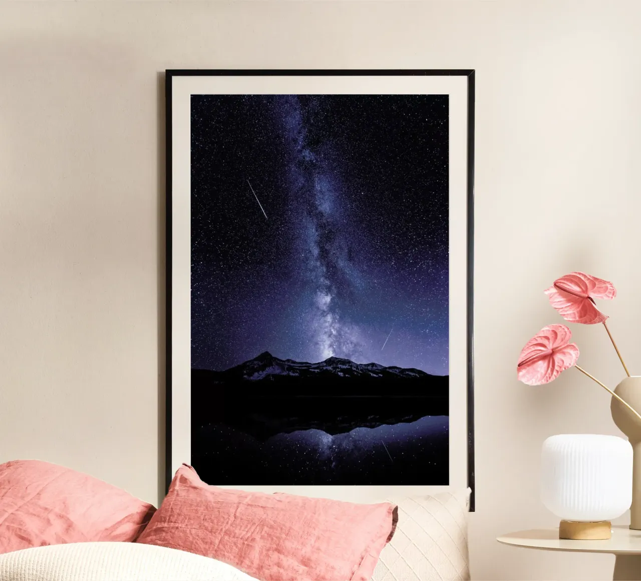 Galaxies Reflection - Toby Harriman poster con telaio in plastica da Pictufy