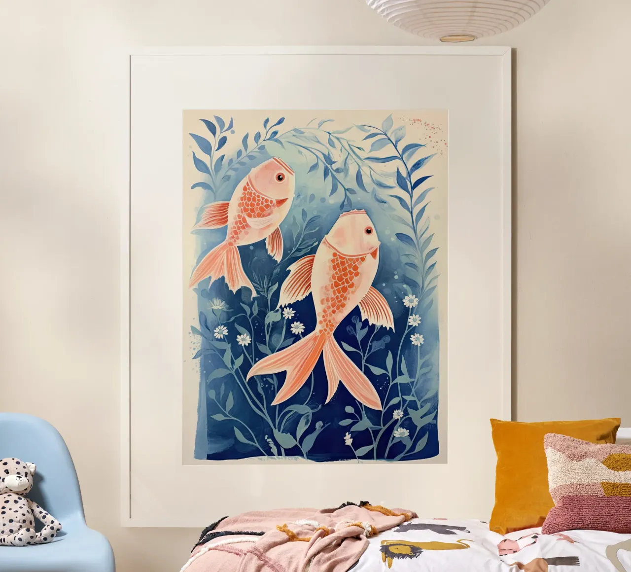 I pesci eleganti poster con telaio in legno da DaarbyN