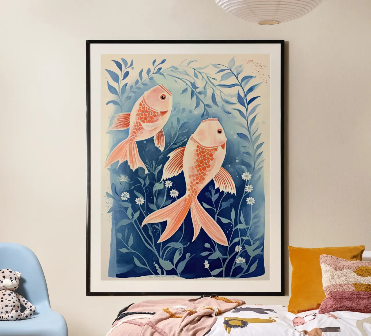 I pesci eleganti poster con telaio in legno da DaarbyN