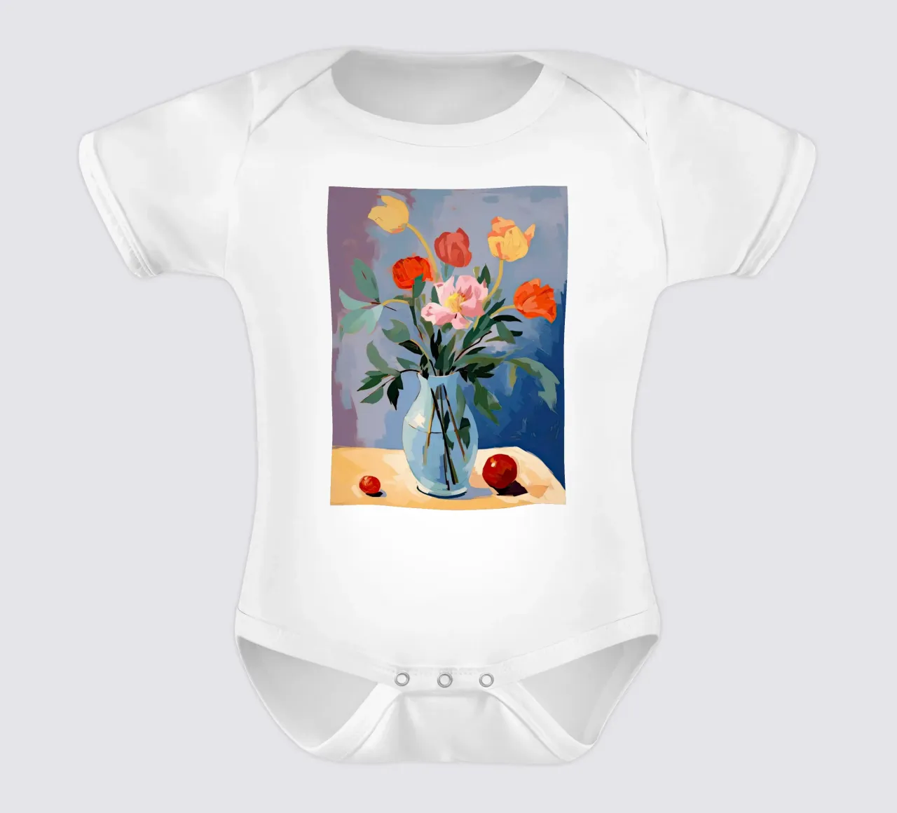 Bouquet di fiori body neonato maniche corte da DaarbyN