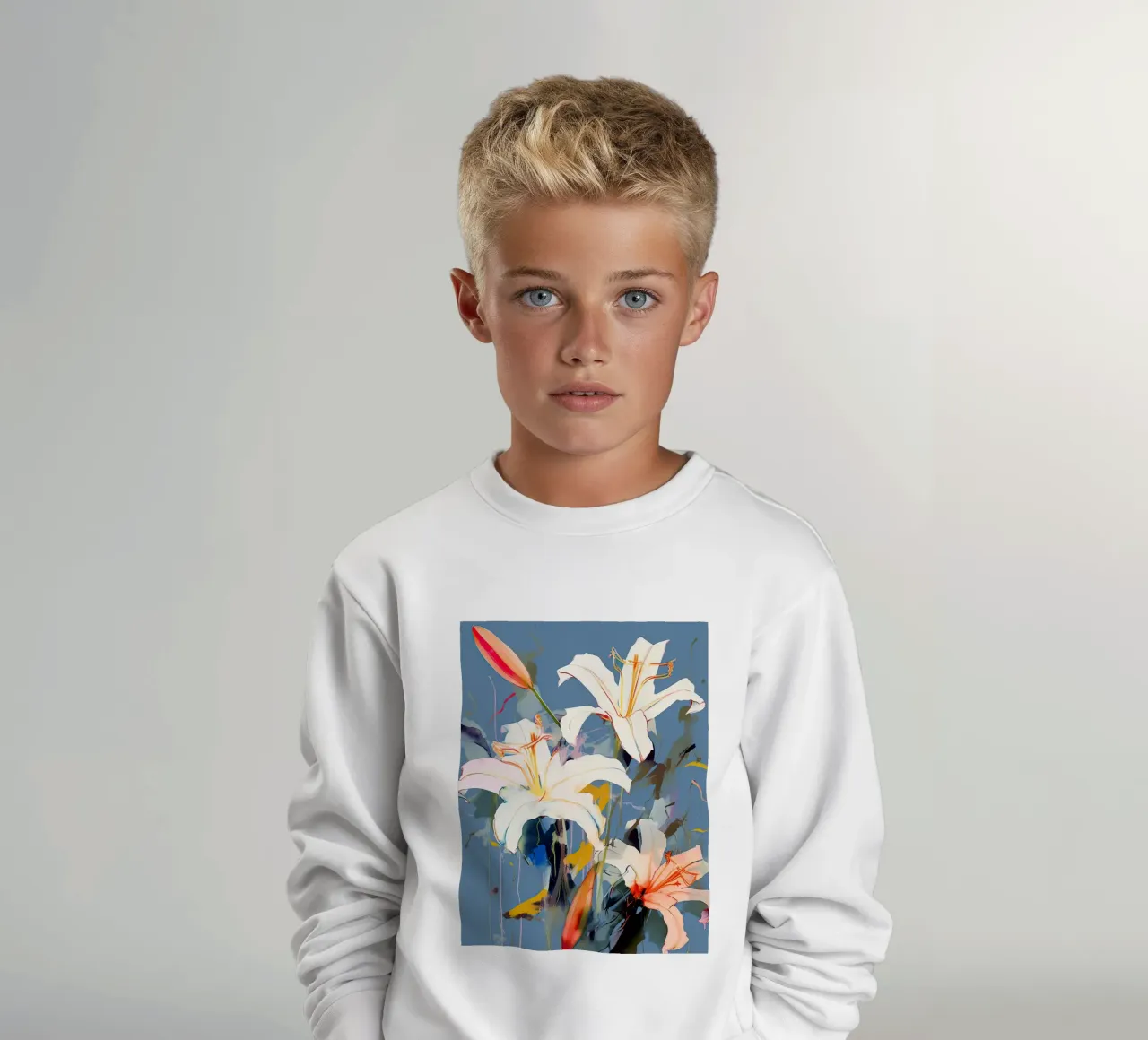 Fiori di giglio felpa bambino da DaarbyN