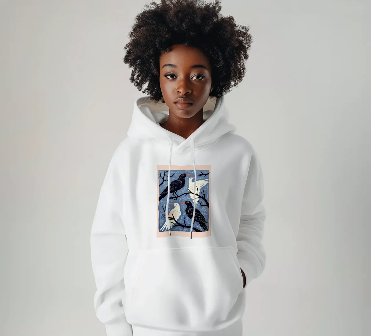 Parlare di uccelli felpa con cappuccio da DaarbyN