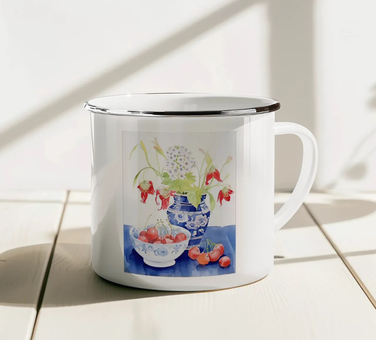 Ciliegie tazza in smalto da DaarbyN
