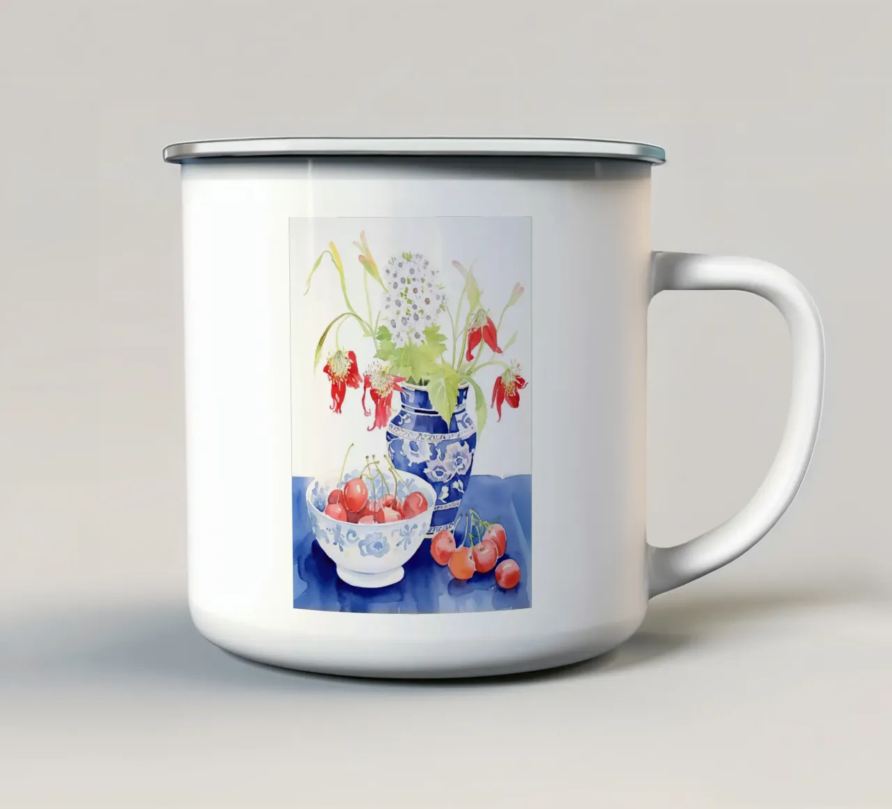 Ciliegie tazza in smalto da DaarbyN