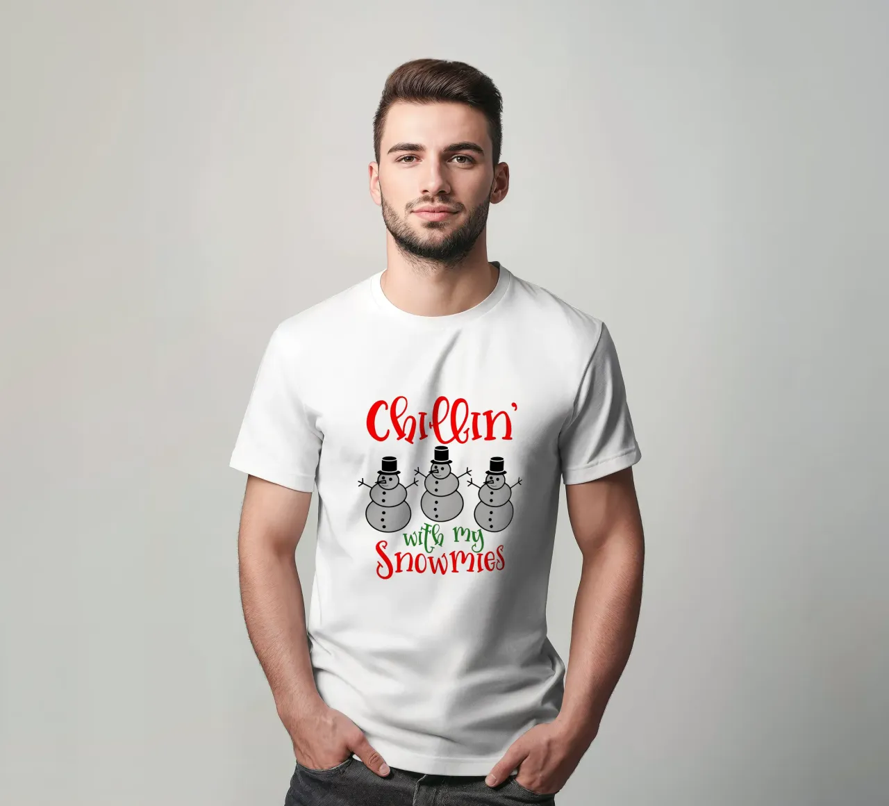 rilassarsi con i miei snowmies t-shirt da onefeelshop