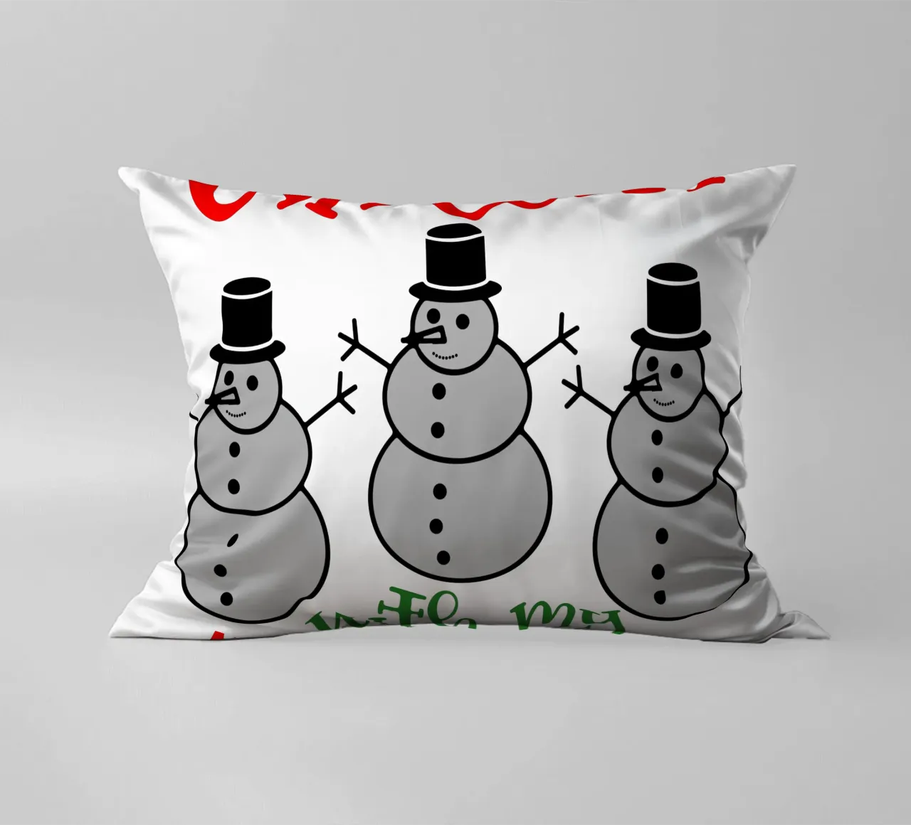 rilassarsi con i miei snowmies cuscino da onefeelshop