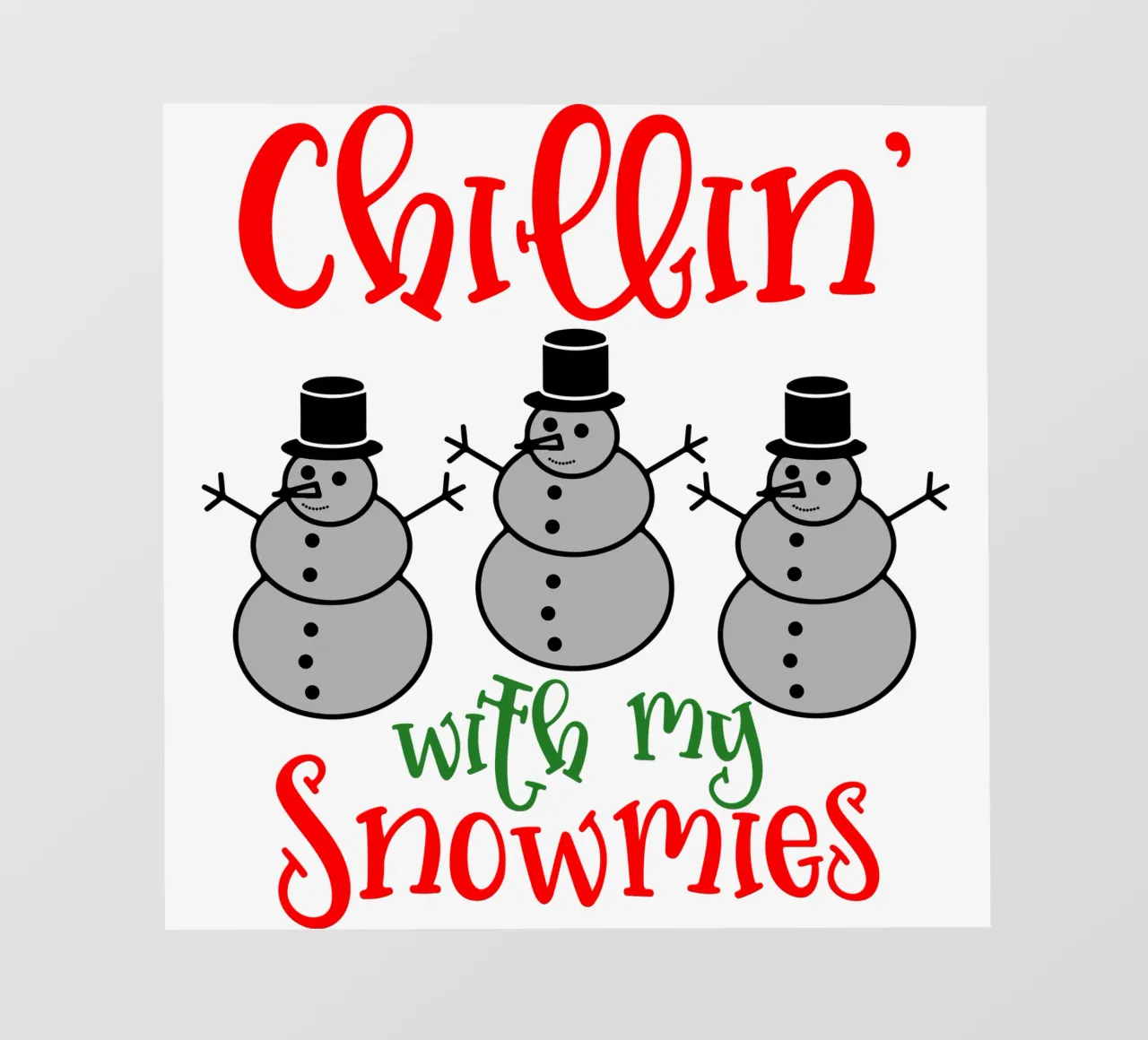 rilassarsi con i miei snowmies pellicola backlit da onefeelshop