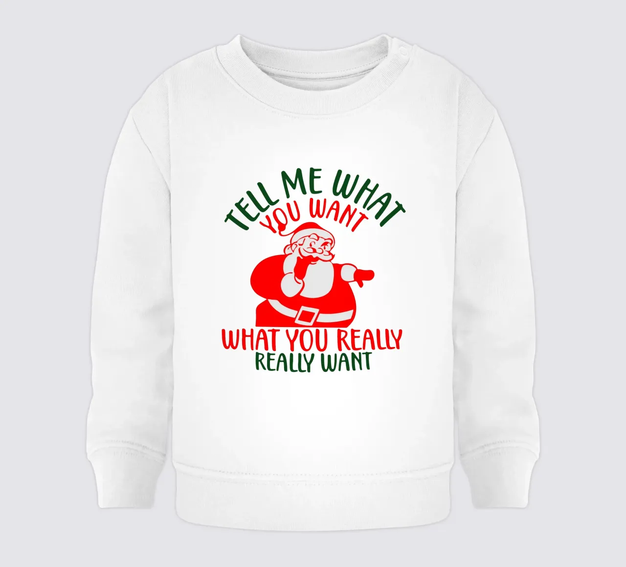 Babbo Natale dimmi cosa vuoi felpa neonato da onefeelshop