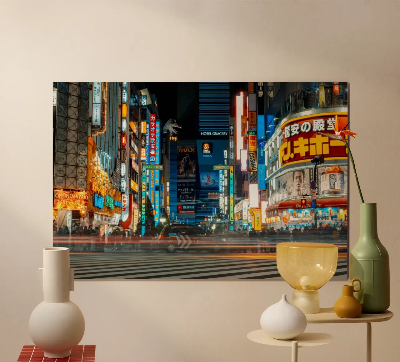 Notti al neon di Shinjuku a Tokyo, Giappone poster da Marcel Bisig