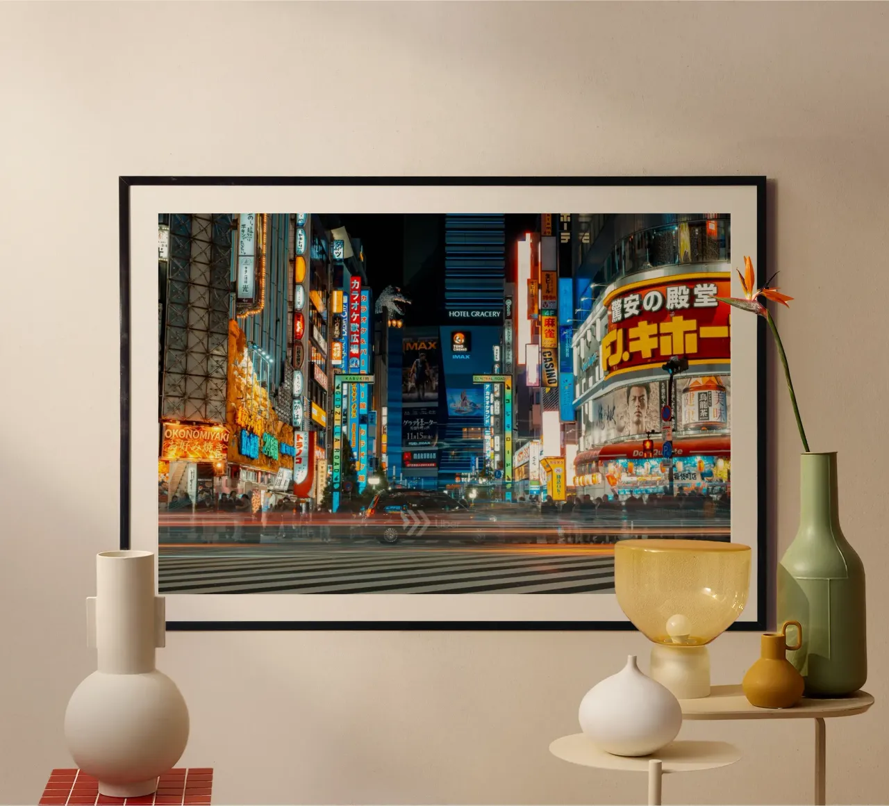 Notti al neon di Shinjuku a Tokyo, Giappone poster da Marcel Bisig