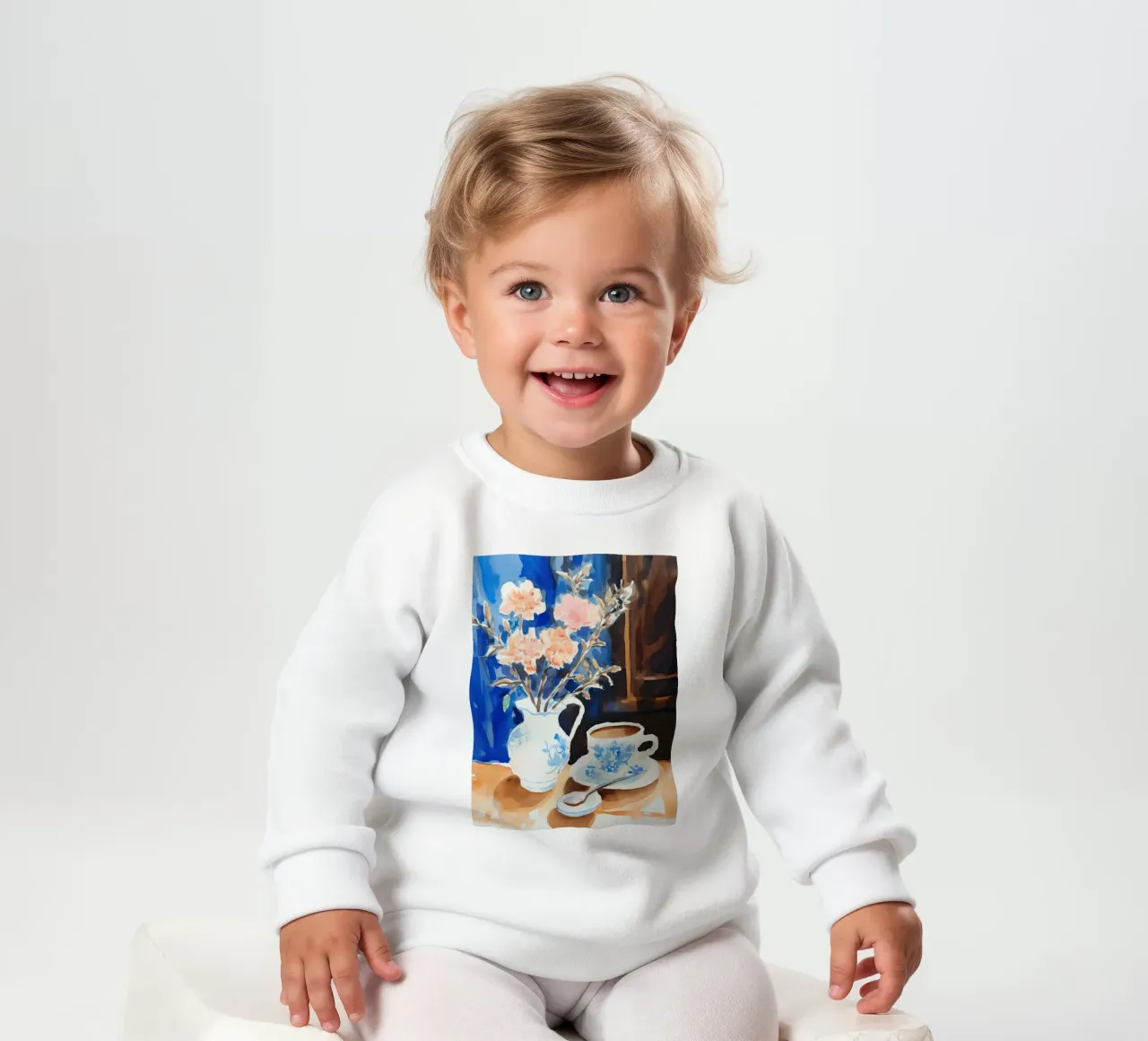 Coffee and Flowers baby sweatshirt by DaarbyN