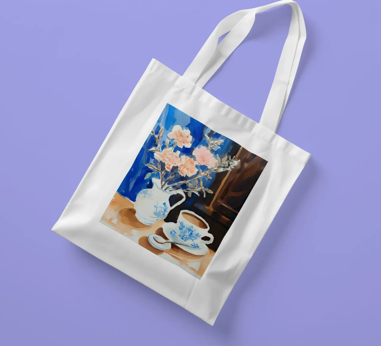 Caffè e fiori borsa in juta da DaarbyN