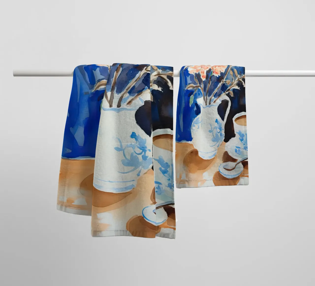 Caffè e fiori asciugamano da bagno da DaarbyN