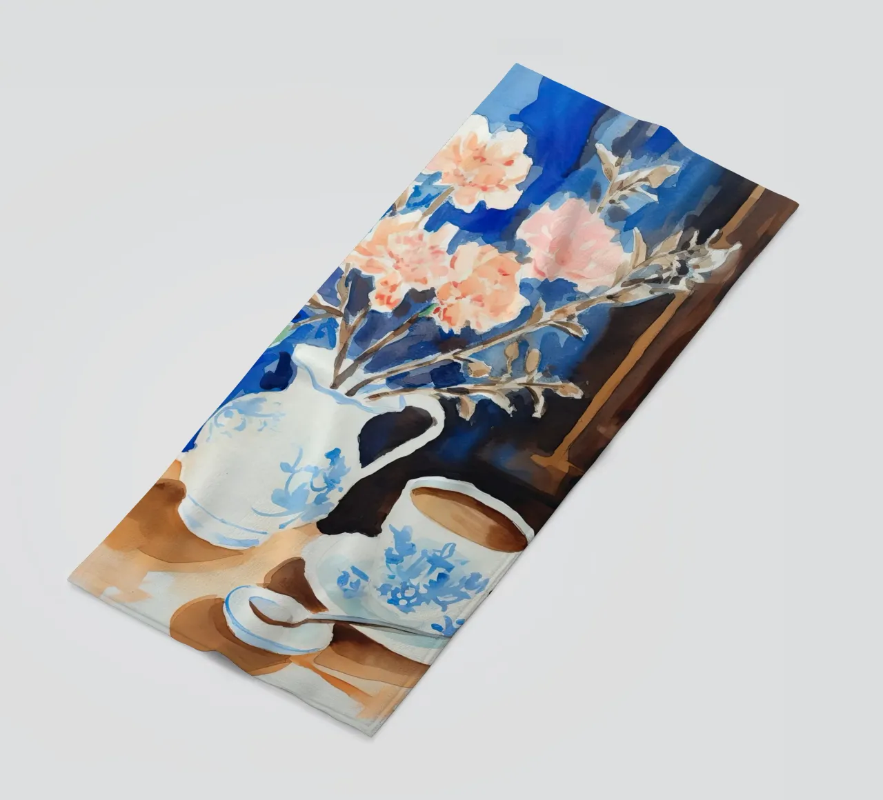 Caffè e fiori telo mare da DaarbyN