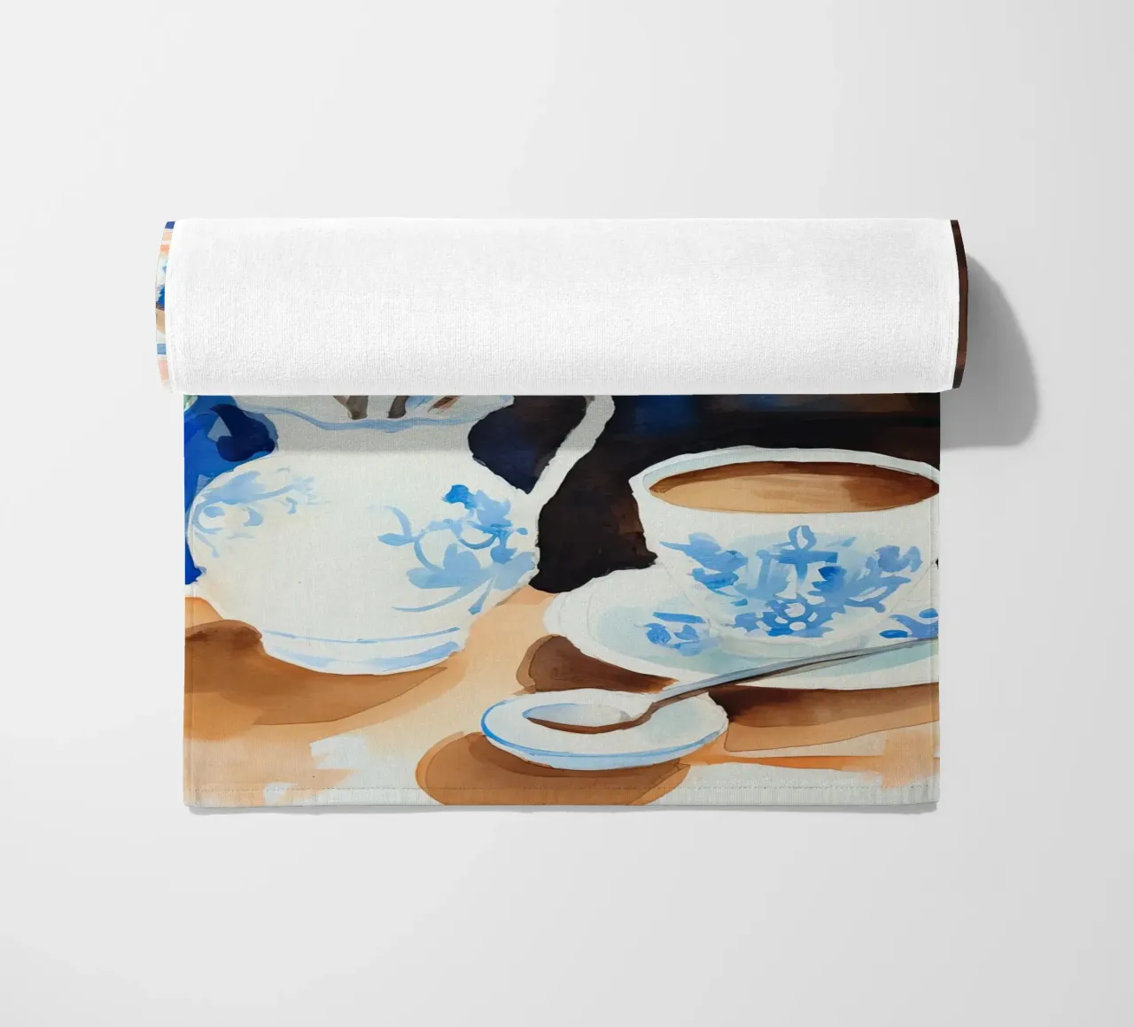 Caffè e fiori telo mare da DaarbyN