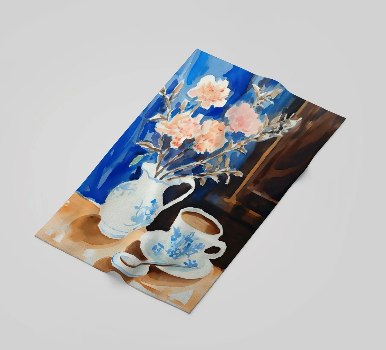 Caffè e fiori telo mare da DaarbyN
