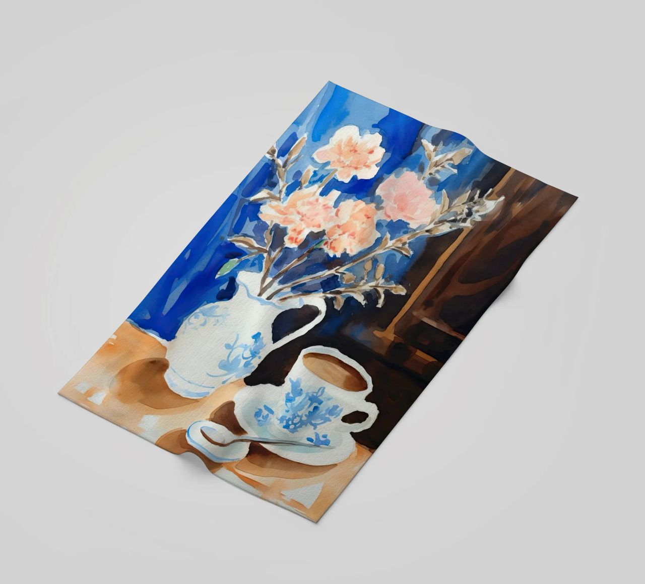 Caffè e fiori telo mare da DaarbyN