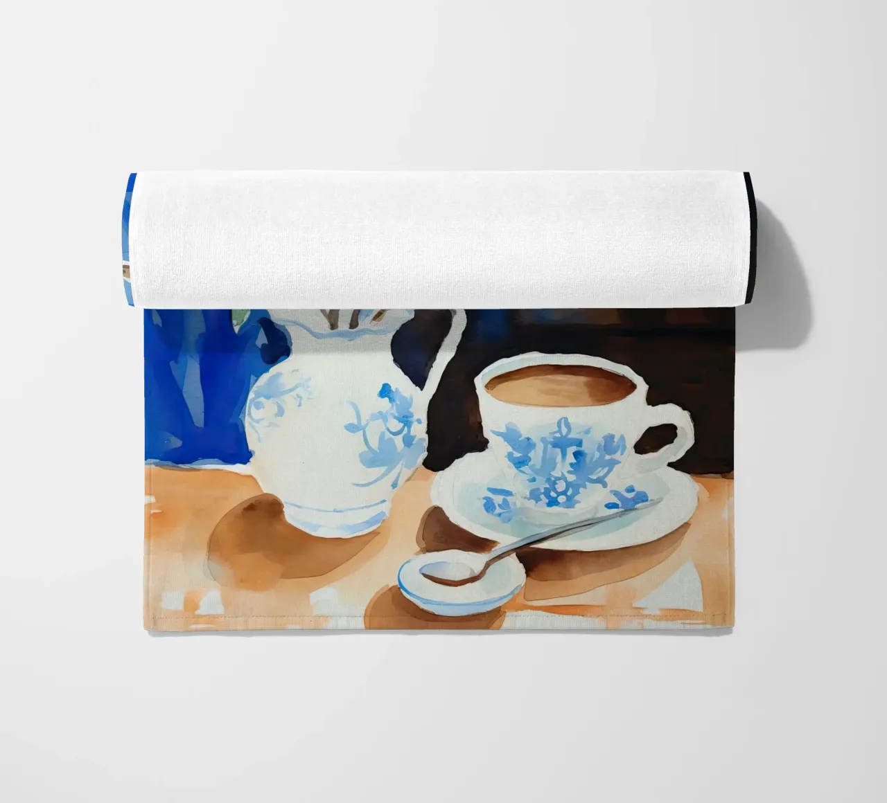 Caffè e fiori telo mare da DaarbyN