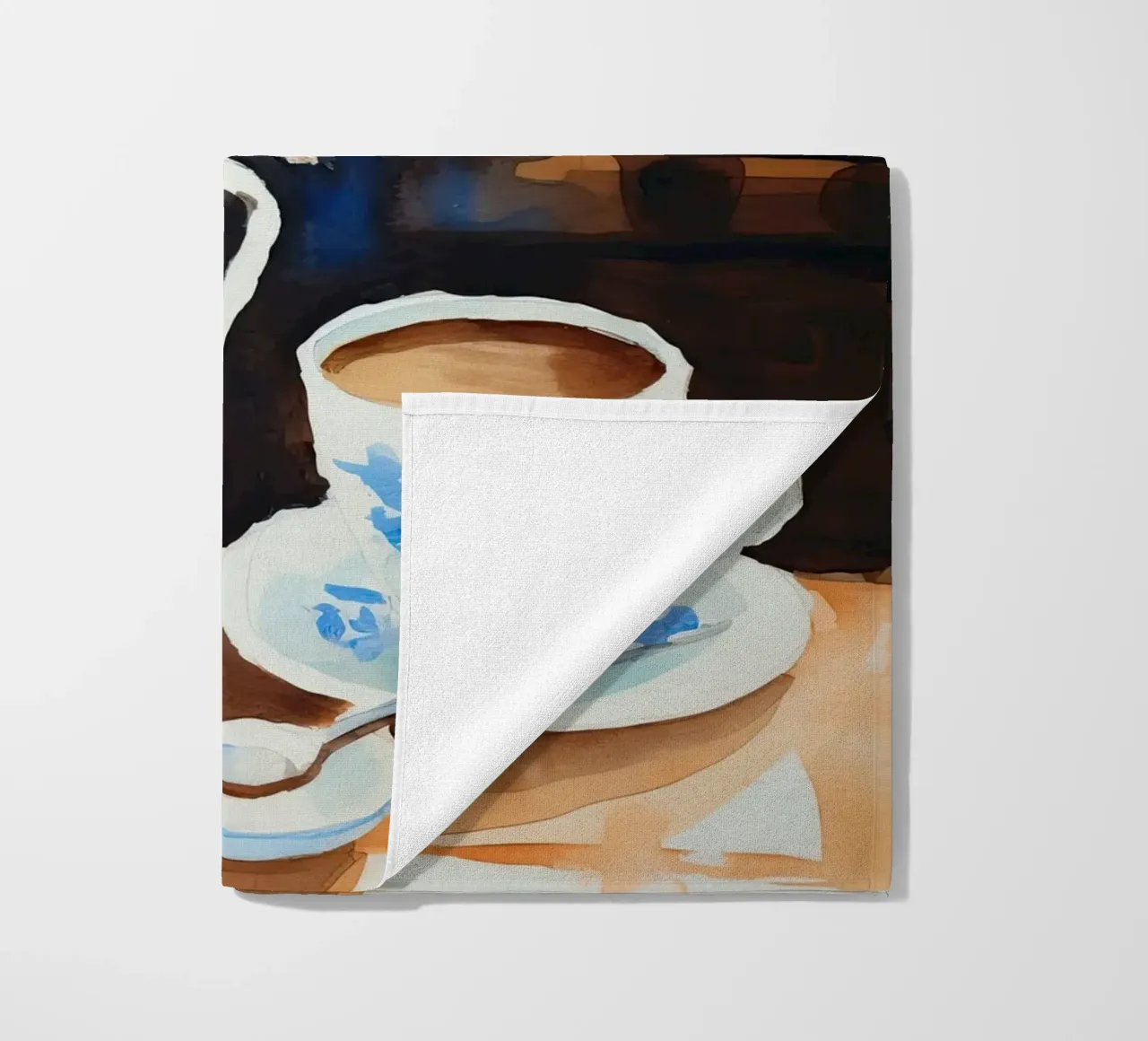 Caffè e fiori telo mare da DaarbyN