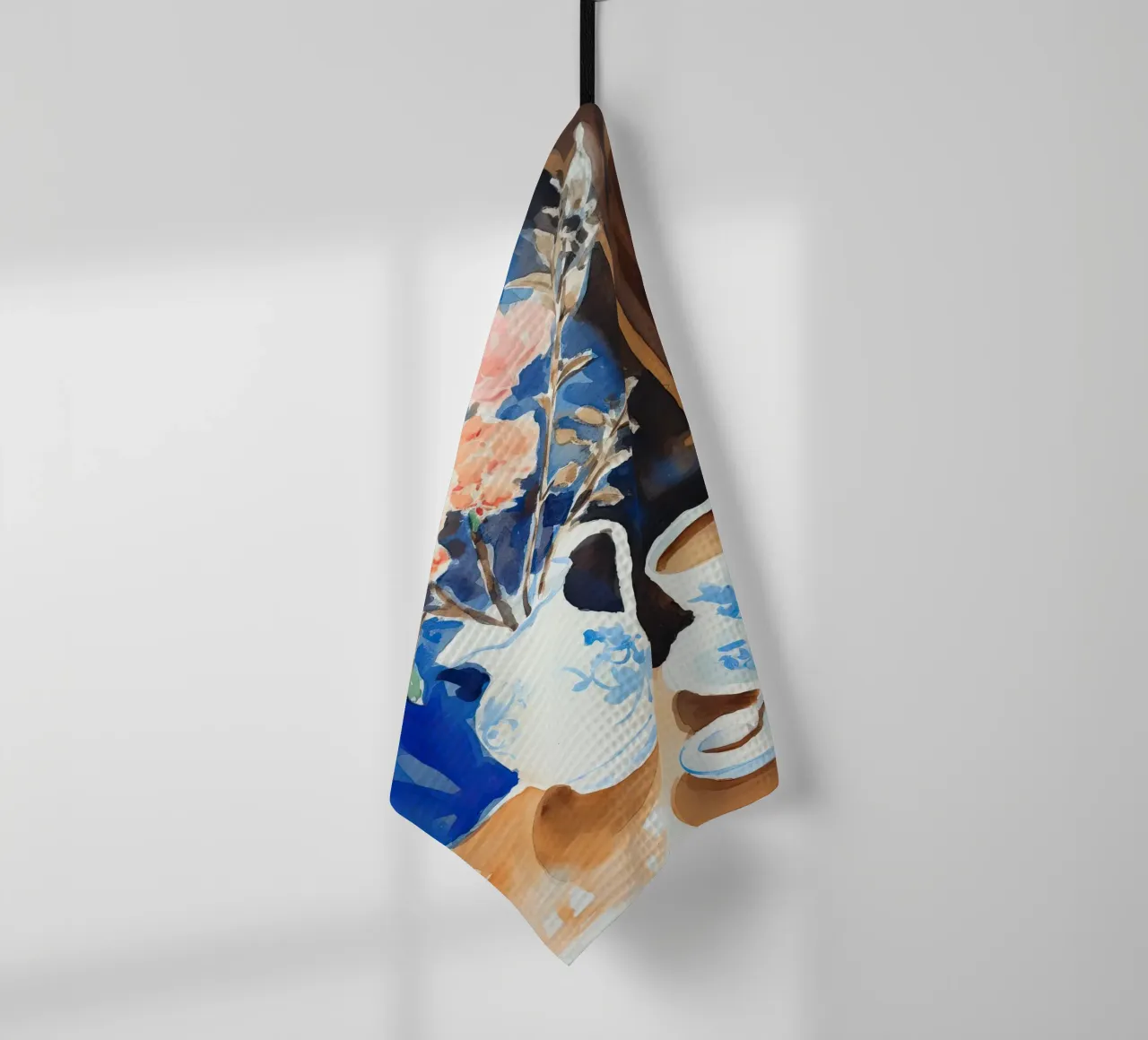 Café y flores paño de cocina de DaarbyN