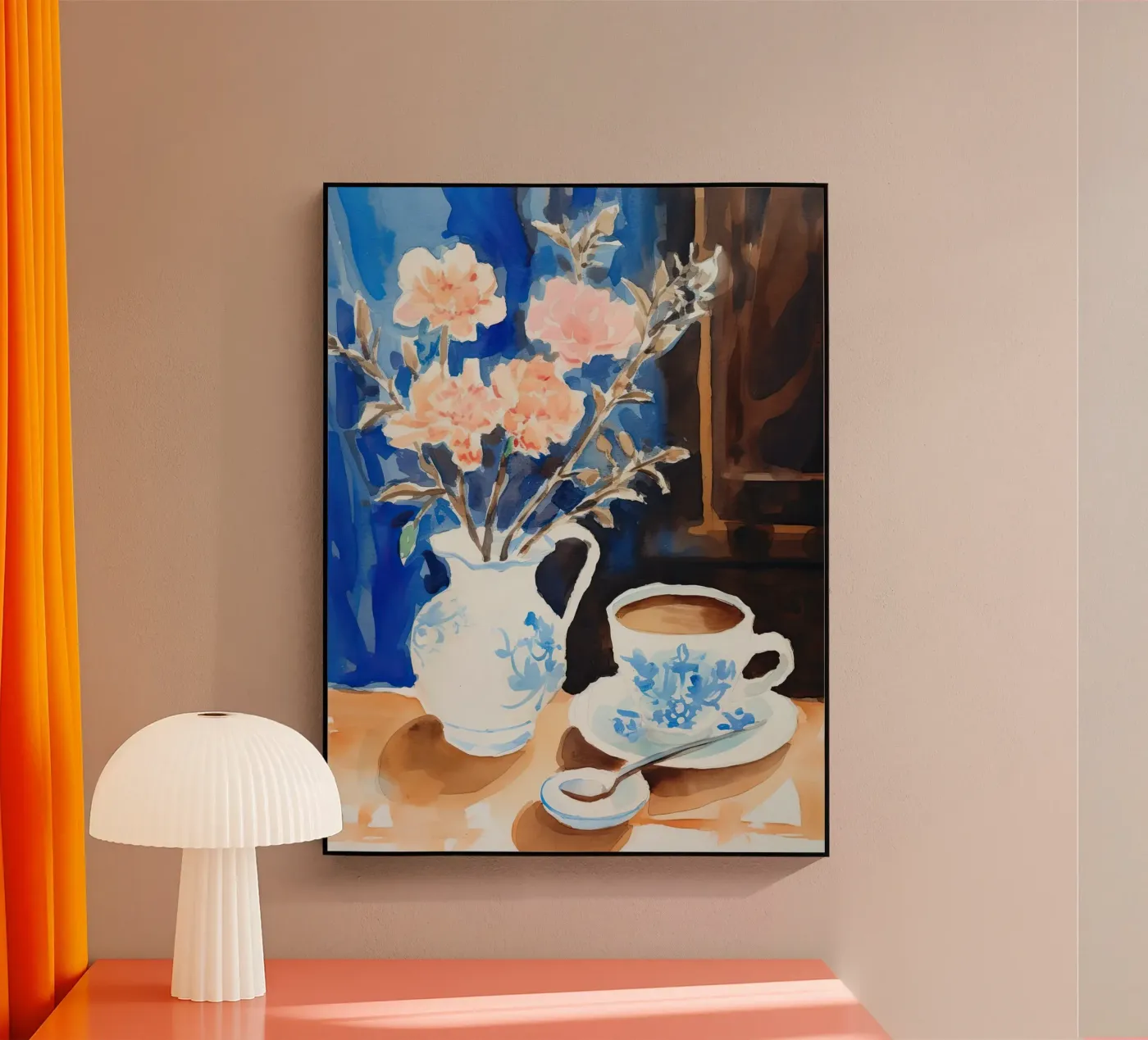 Kaffee und Blumen Acryl-Glas von DaarbyN