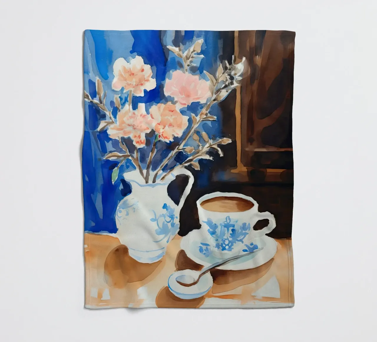 Caffè e fiori coperta in pile da DaarbyN