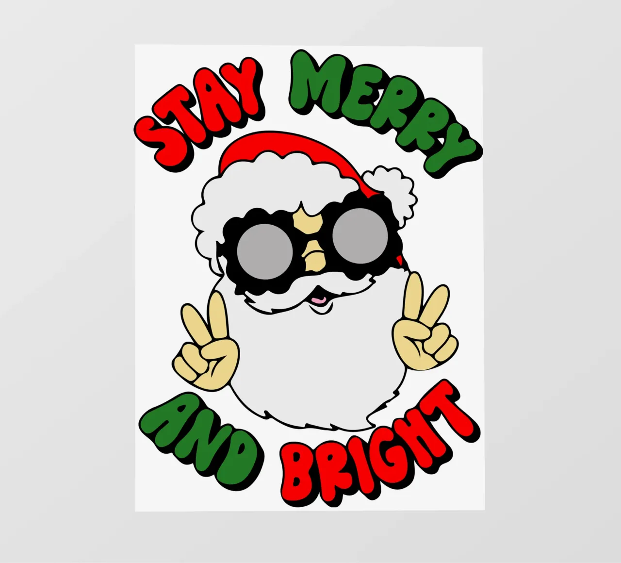 restez joyeux et lumineux père noël bâche pvc de onefeelshop