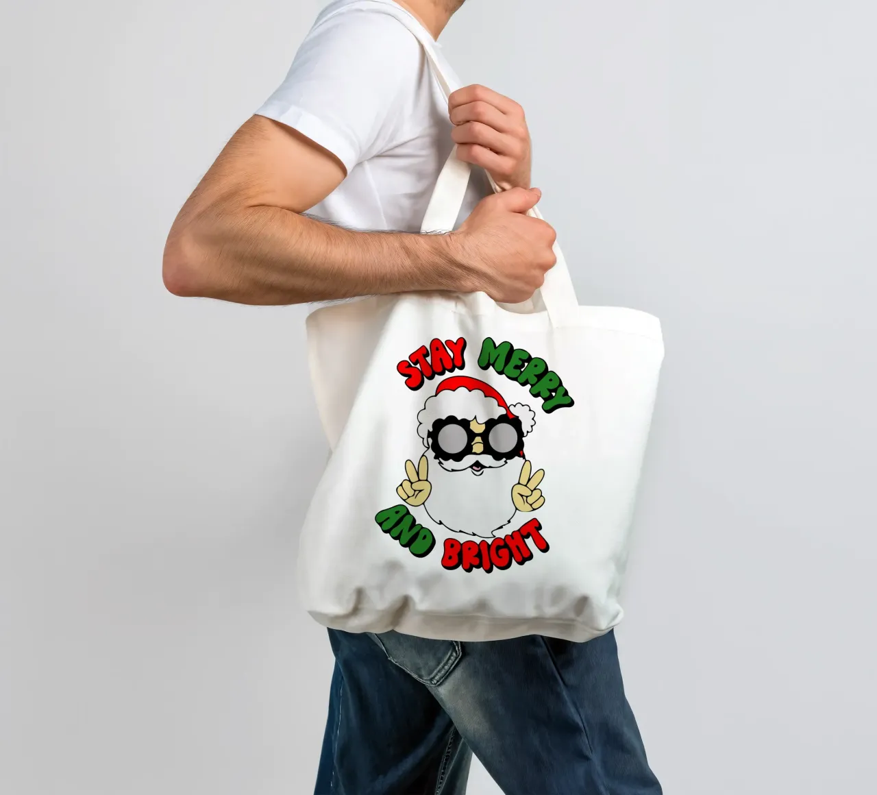 que te vaya bien santa claus tote bag de onefeelshop