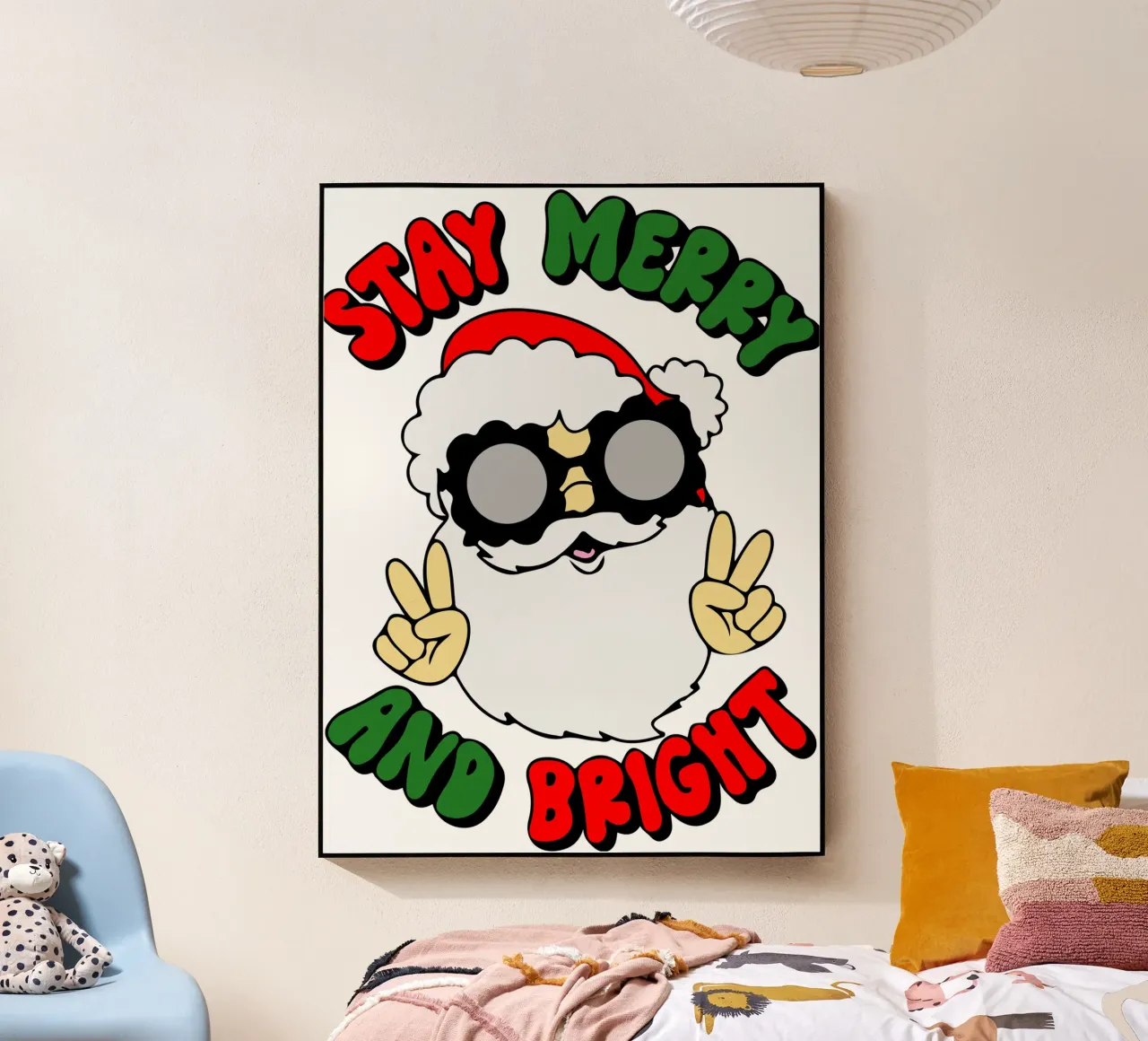 restez joyeux et lumineux père noël plexiglas de onefeelshop