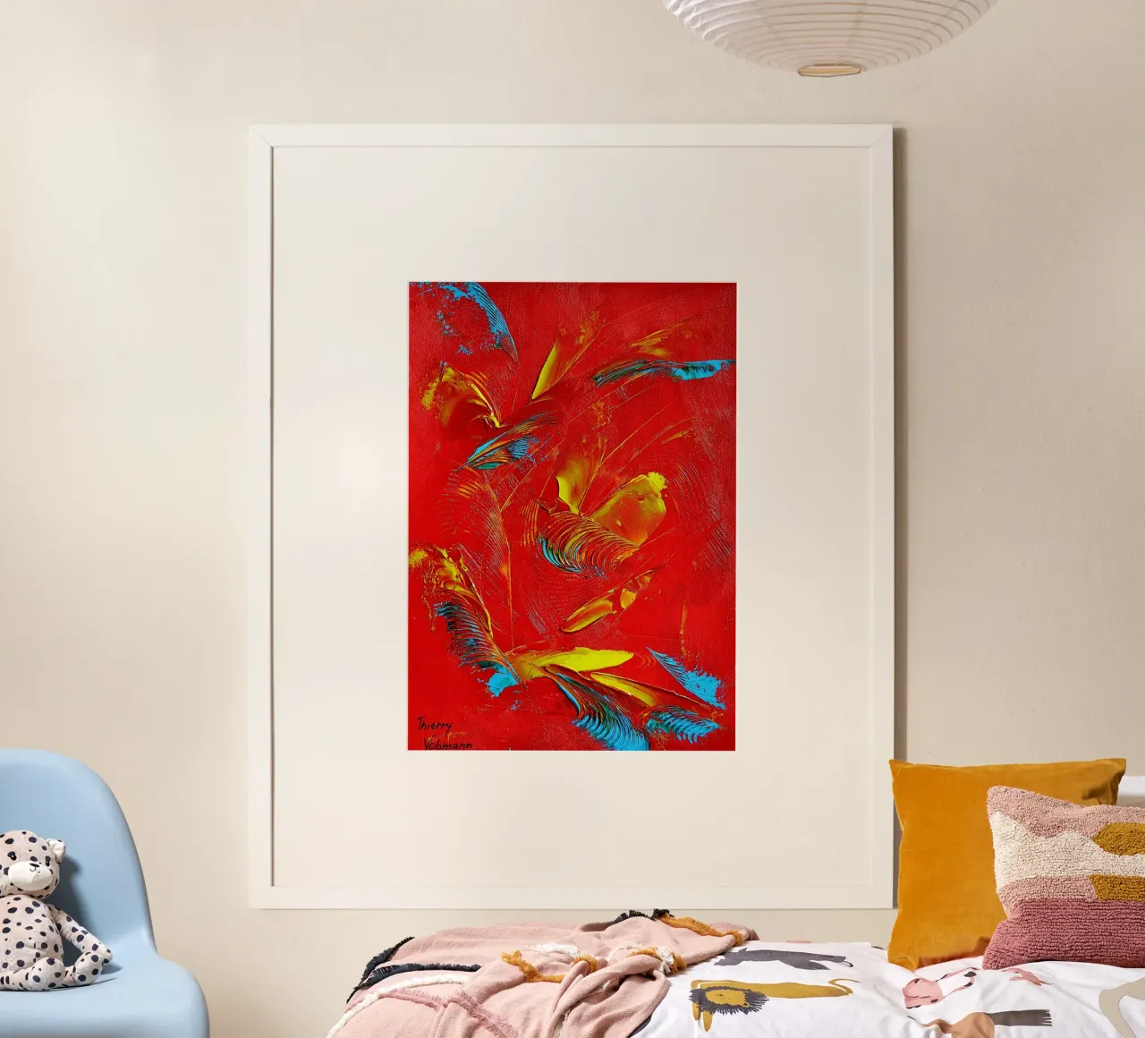 IDEAL GIFT 85 poster con telaio in alluminio da Thierry Vobmann Abstract painting