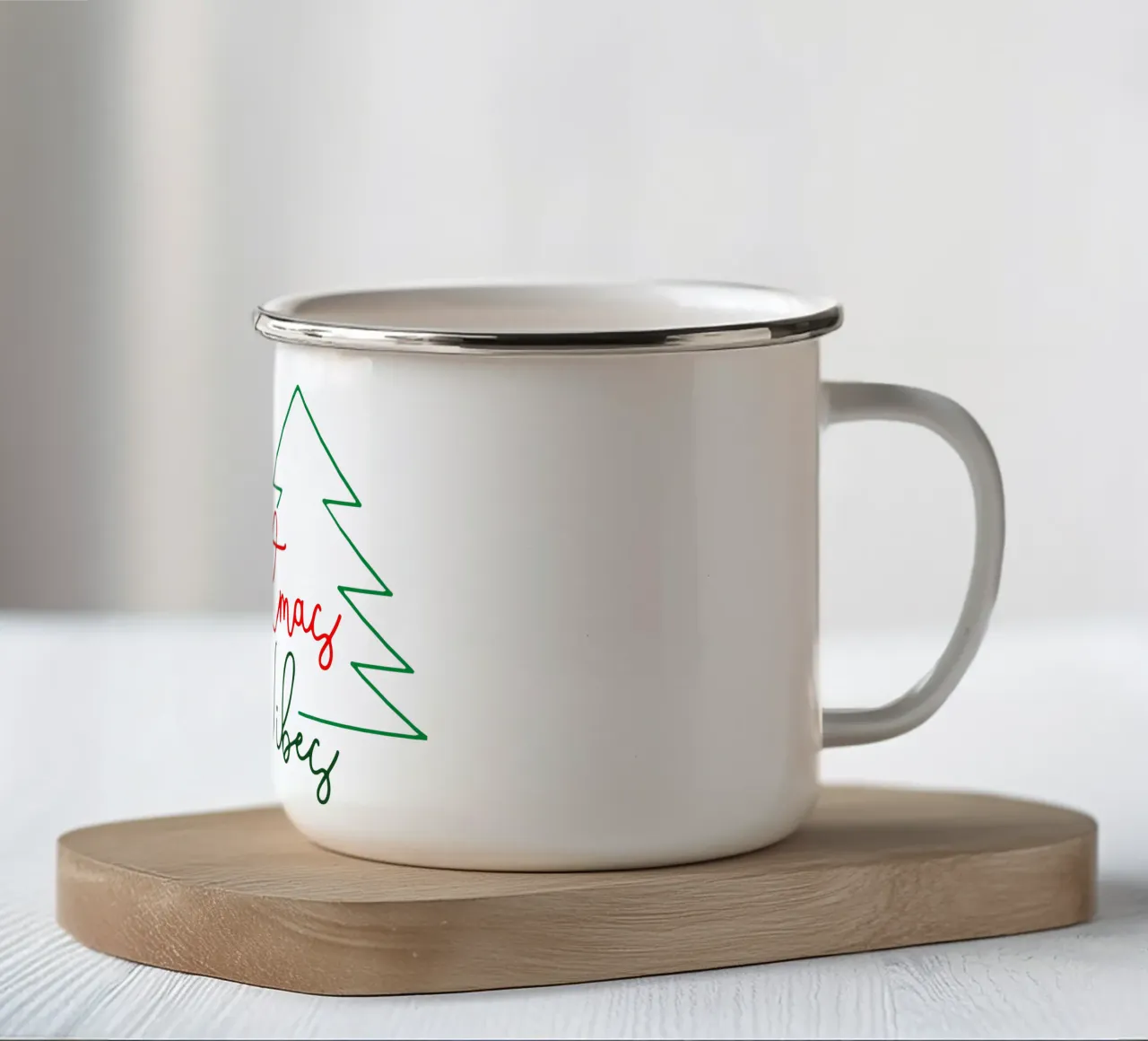 vibrazioni natalizie tazza in smalto da onefeelshop