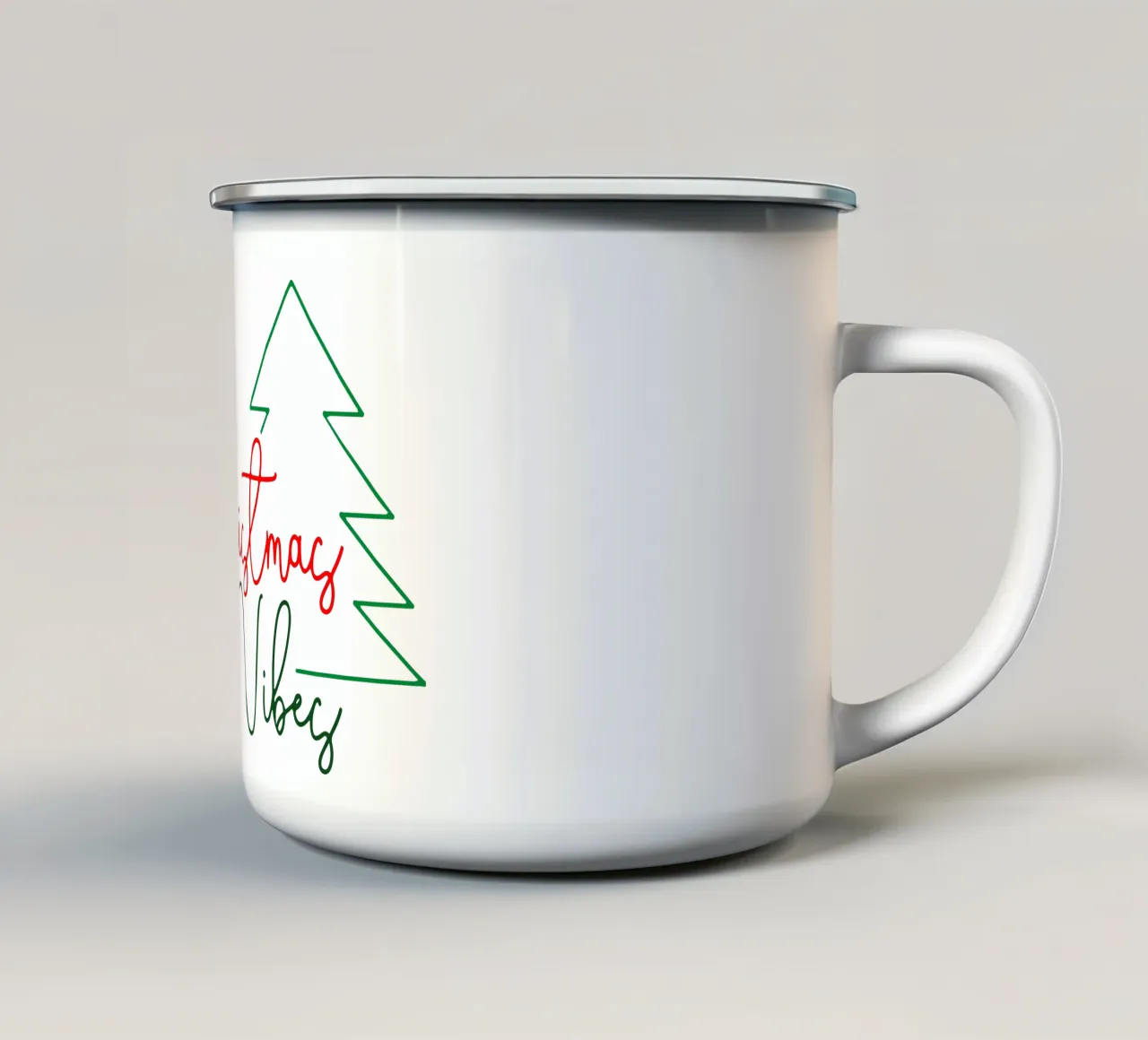 vibrazioni natalizie tazza in smalto da onefeelshop