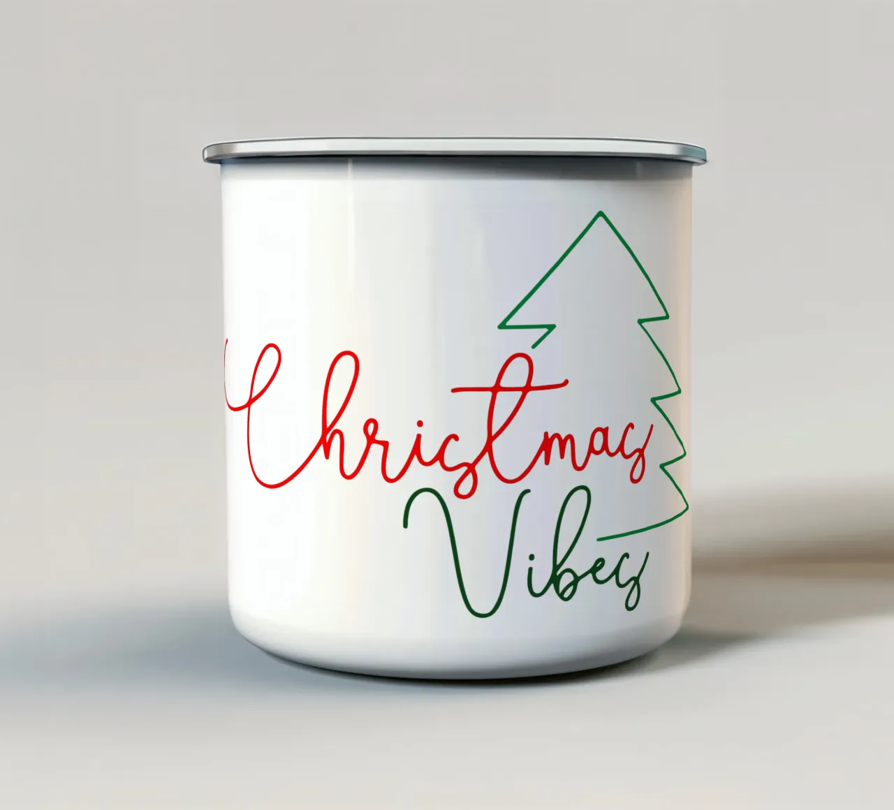 vibrazioni natalizie tazza in smalto da onefeelshop