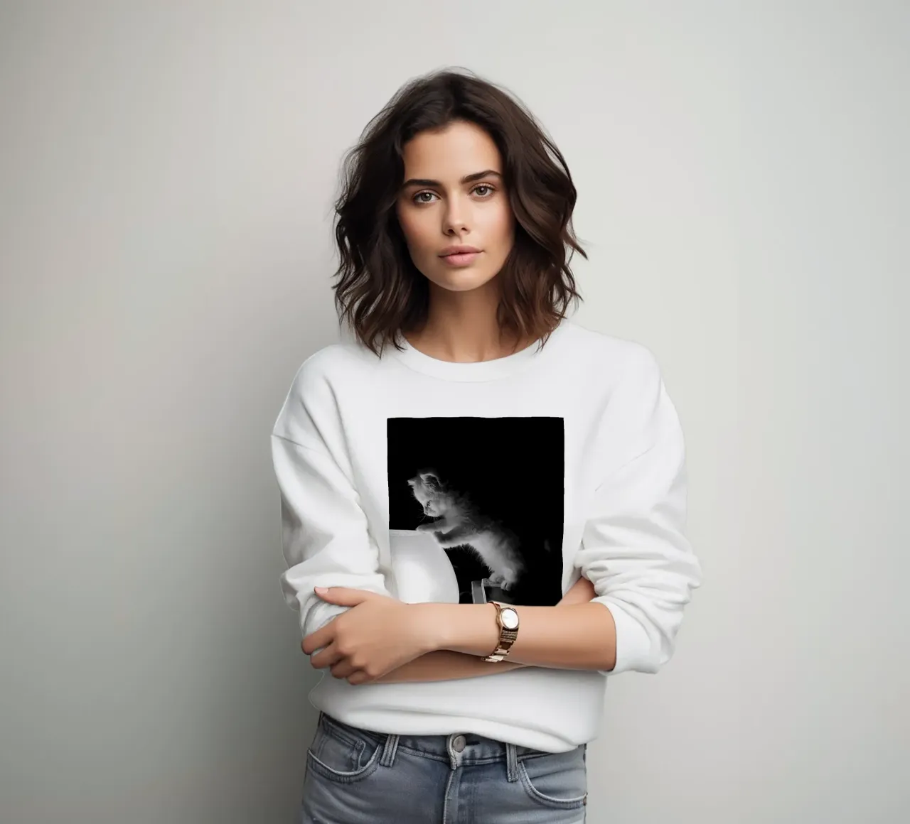 Lully the cat sweatshirt by DragonFly