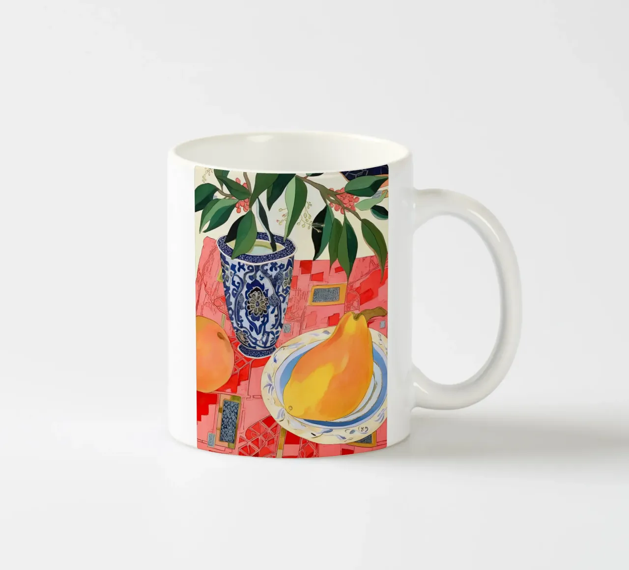 Frutta e vaso tazza in ceramica da DaarbyN