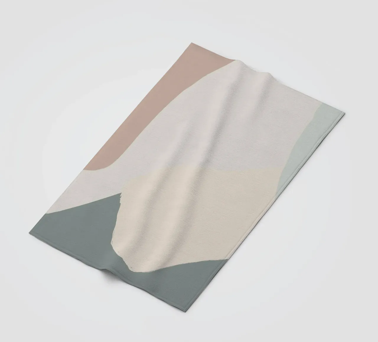 Soothing Beige Abstract fleece blanket by nileshkikuuchise