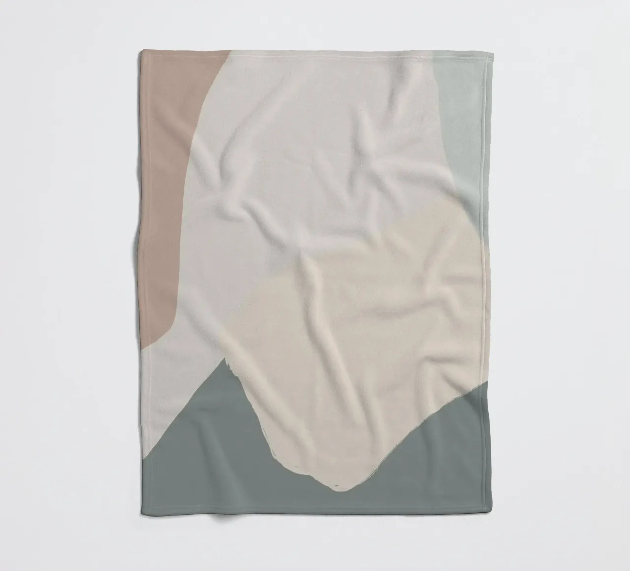 Soothing Beige Abstract fleece blanket by nileshkikuuchise