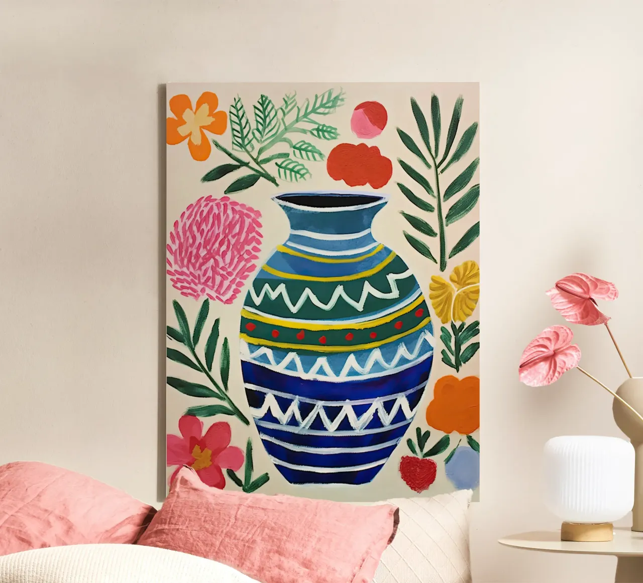 Ornamental Vase canvas by DaarbyN