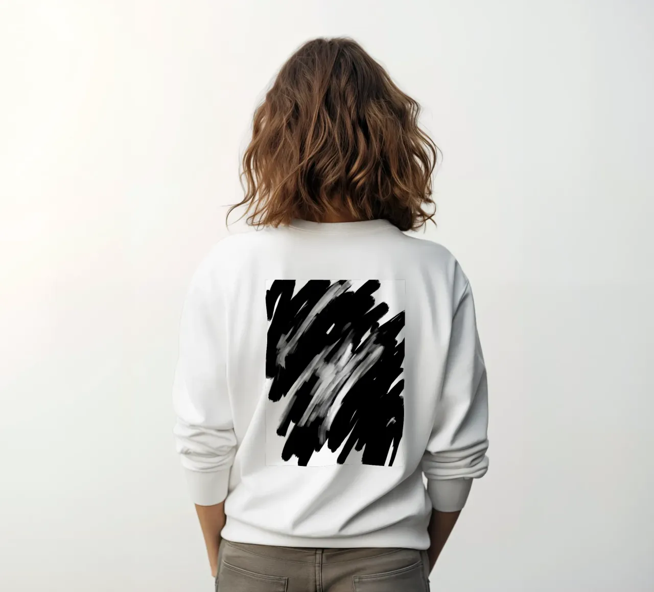 Bianco e nero astratto felpa da Studio B
