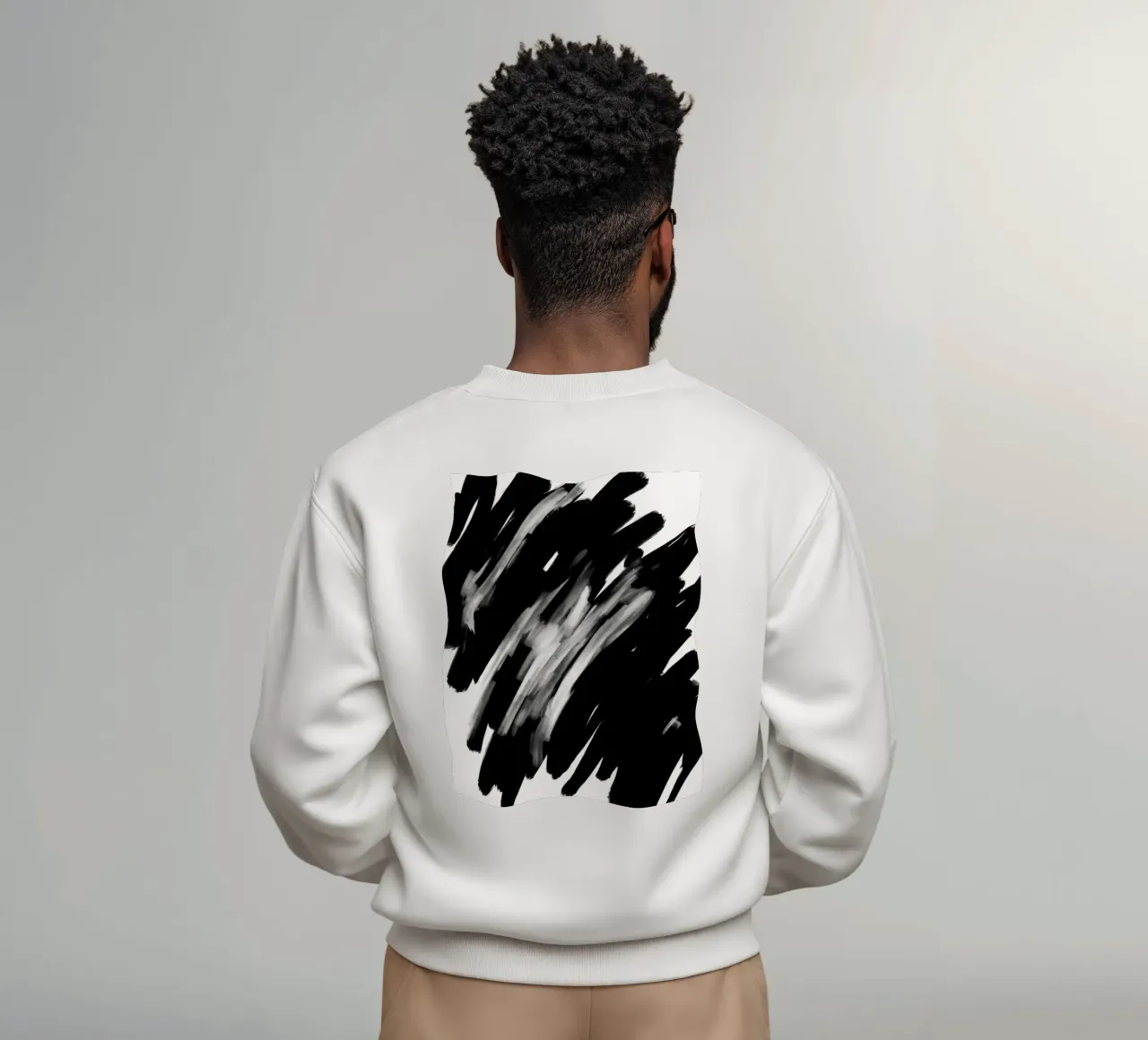 Bianco e nero astratto felpa da Studio B