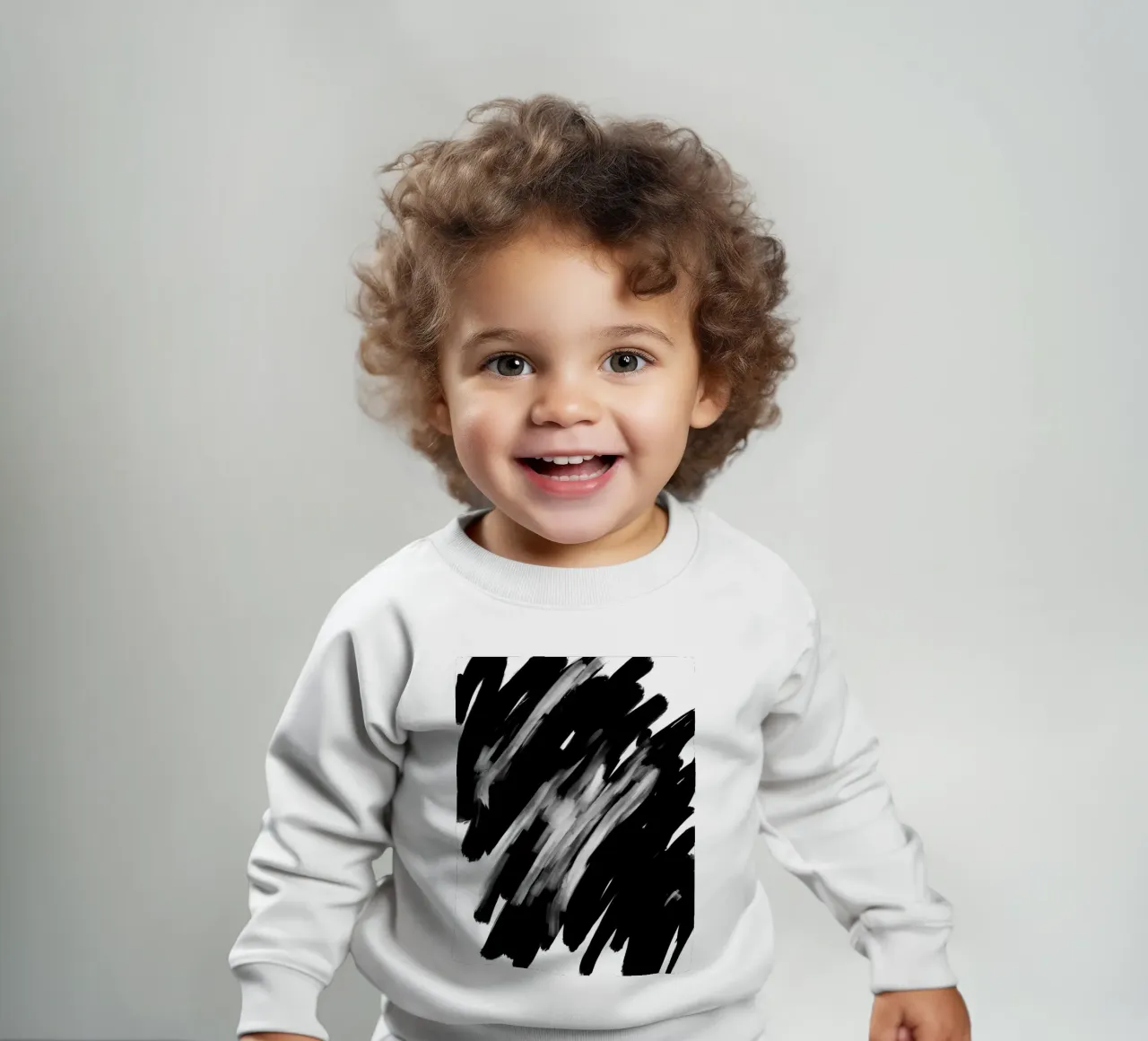 Abstracto blanco y negro sudadera de bebé de Studio B