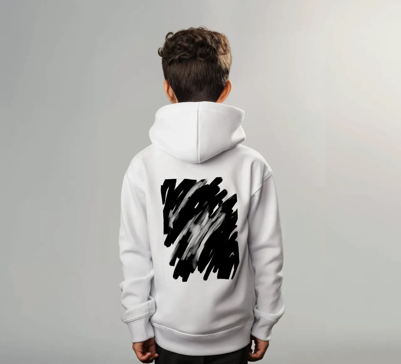 Abstrait blanc et noir sweat à capuche enfant de Studio B