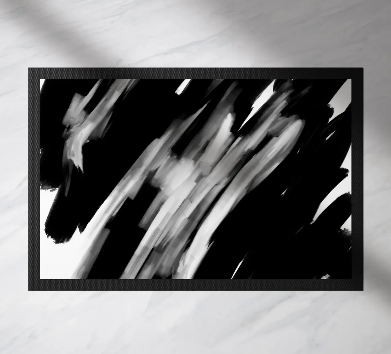 Bianco e nero astratto zerbino da Studio B