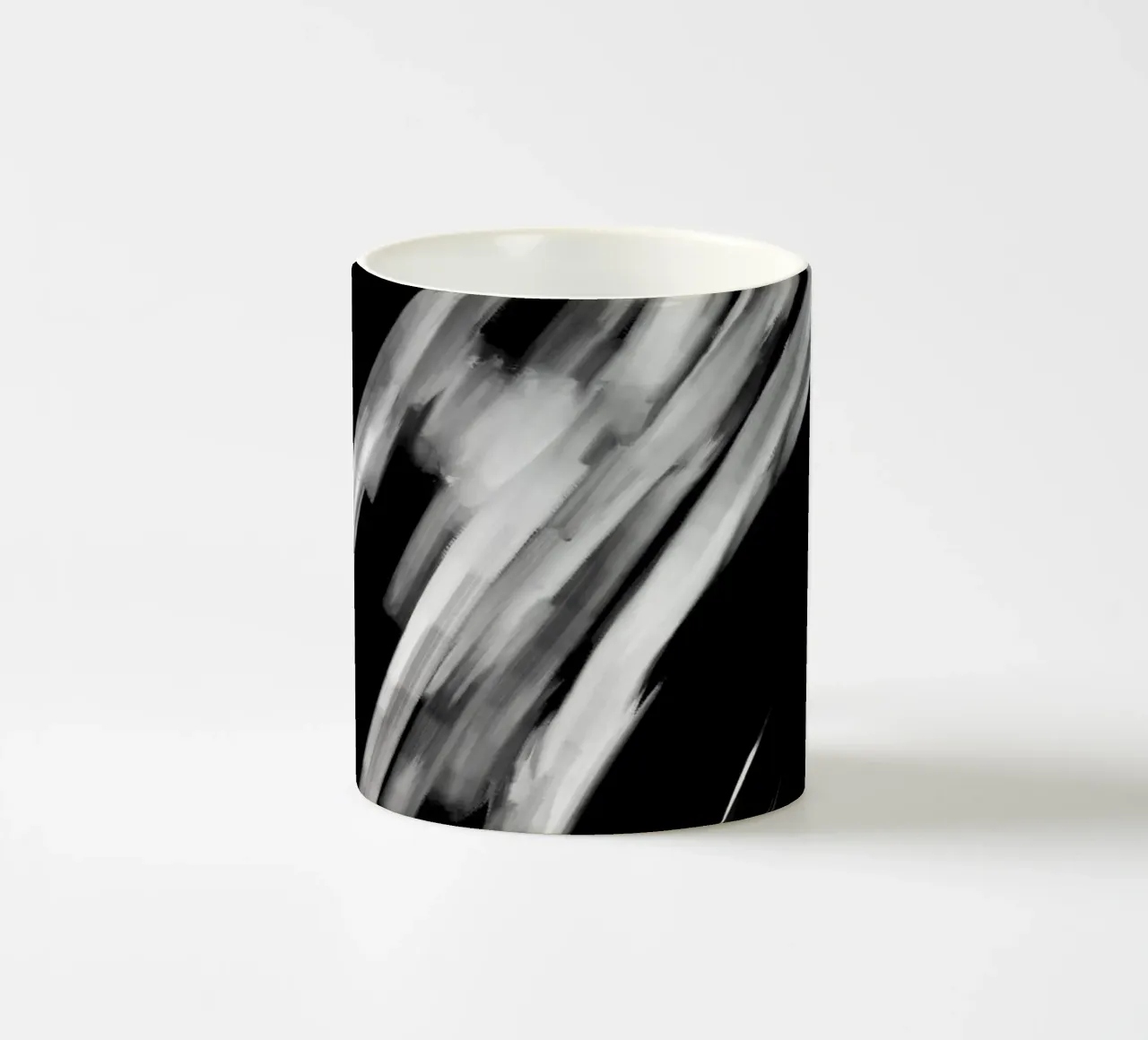 Bianco e nero astratto tazza in ceramica da Studio B