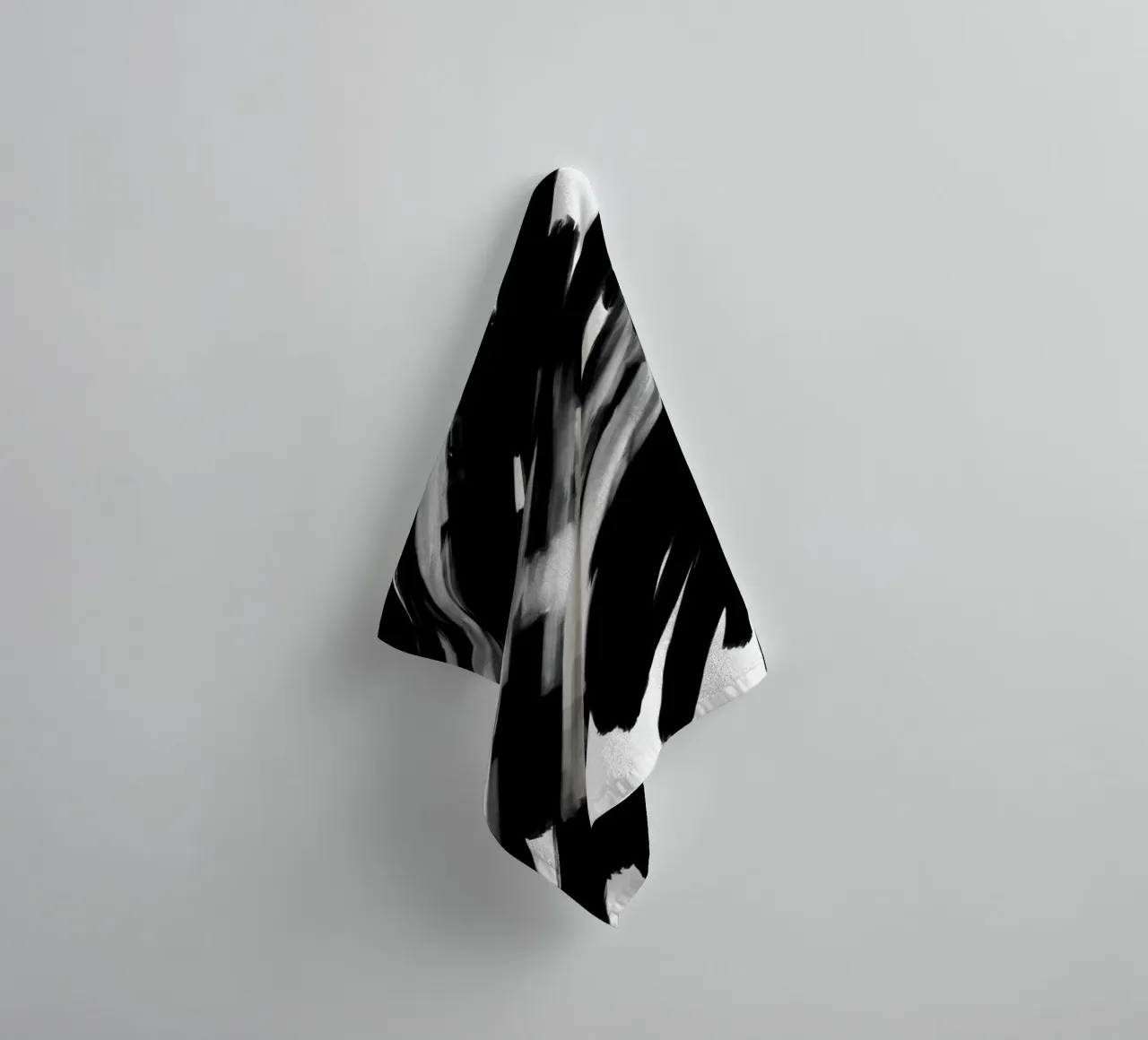 Bianco e nero astratto asciugamano da bagno da Studio B
