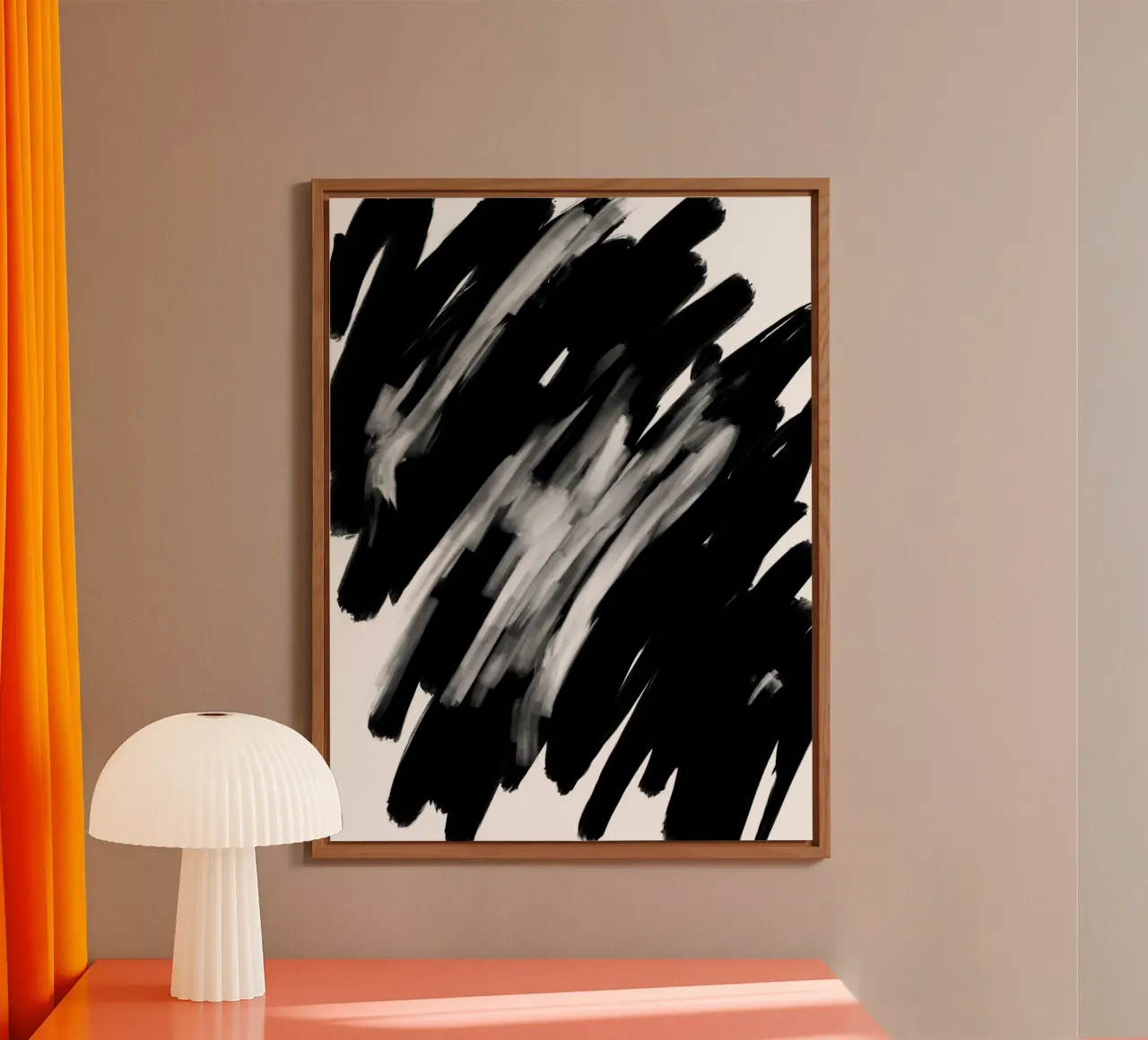 Bianco e nero astratto alluminio dibond da Studio B
