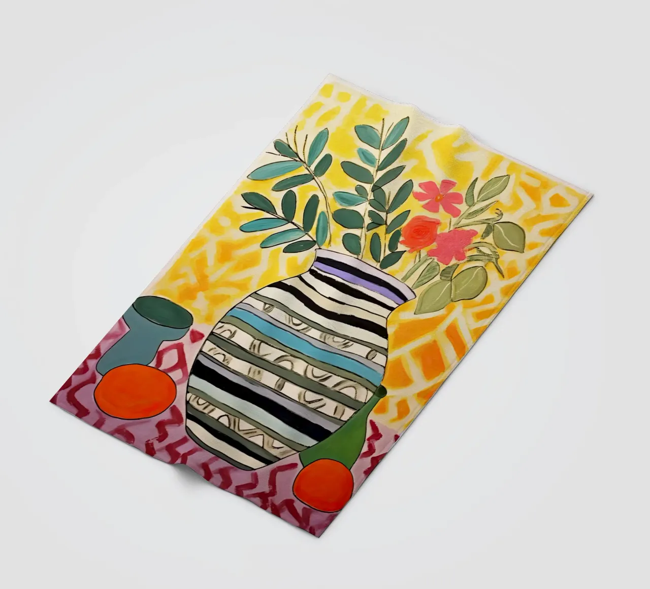 Vaso ornamentale con fiori coperta in pile da DaarbyN