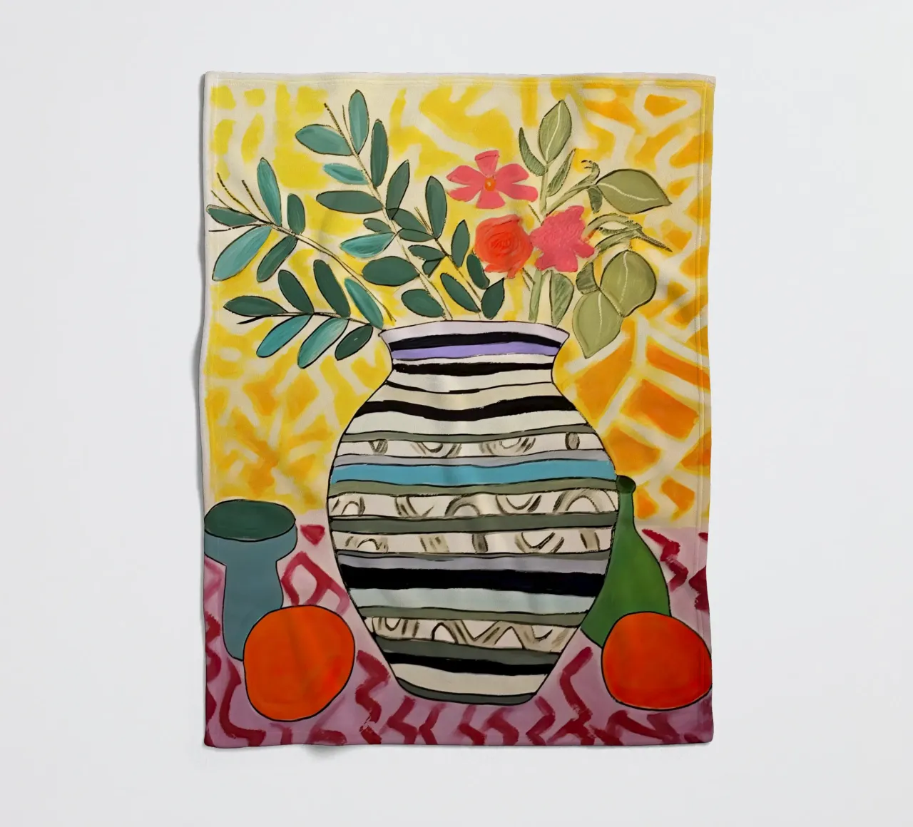 Vaso ornamentale con fiori coperta in pile da DaarbyN