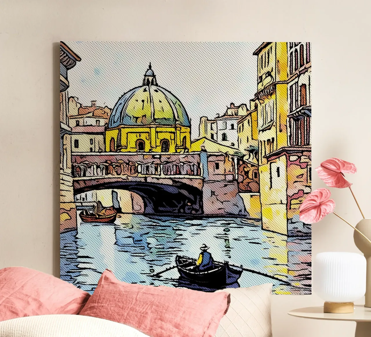 Inspiration Italy, motif 2 canvas with Floater frame by ZAMART