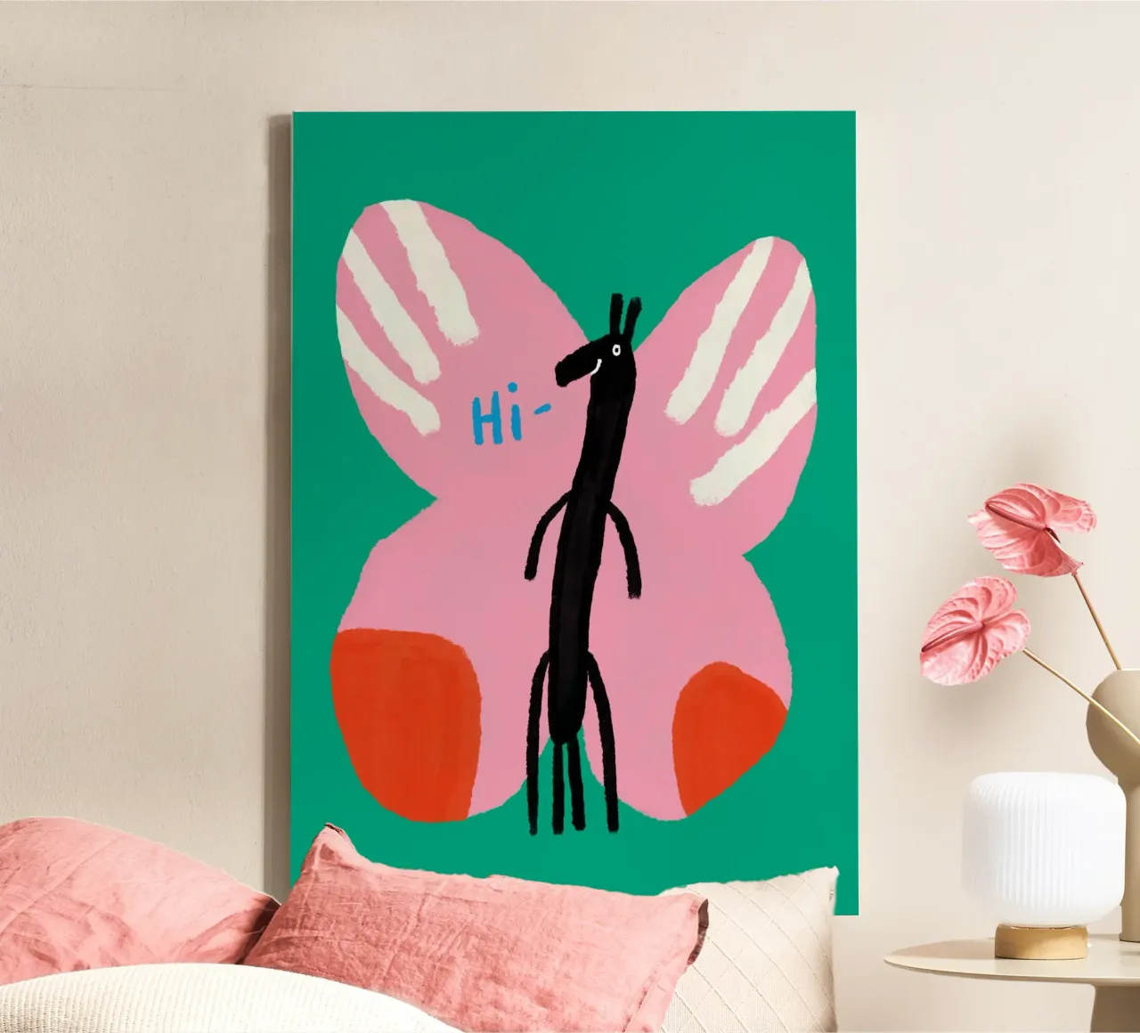 Hi Schmetterling canvas met Baklijst van bueronoull